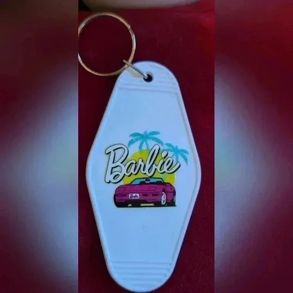 Retro motel keychain Barbie Corvette. Listing price for one keychain onl… - Picture 6 of 6